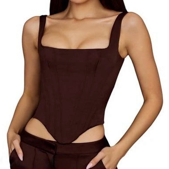 House of CB Rafa Brown corset top in size XS - Picture 2 of 3